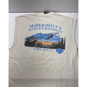 Vintage 1996-04 Harley Davidson (Large) Shirt Tank McDermotts Fort Ann‎ NY